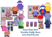 Teddy Bear Story Felts